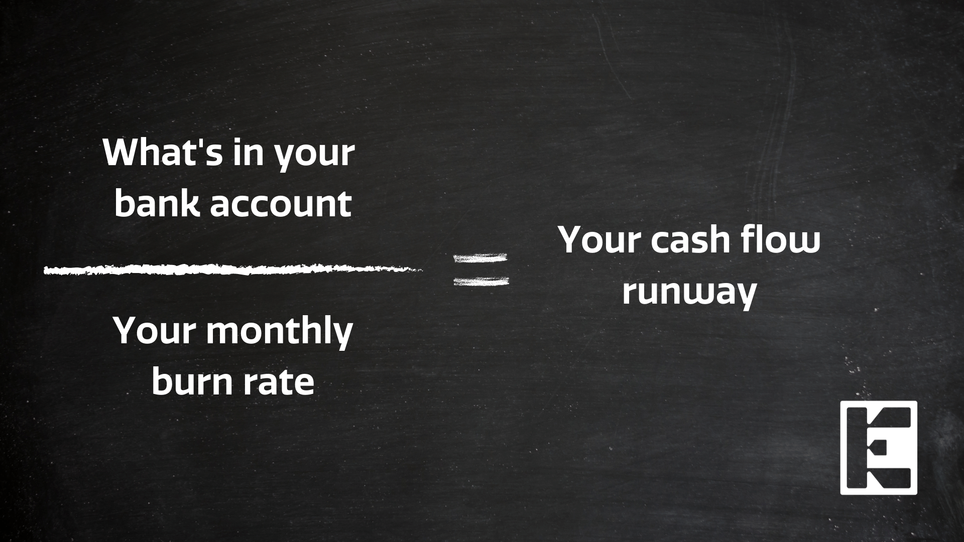 Cash flow runway equation