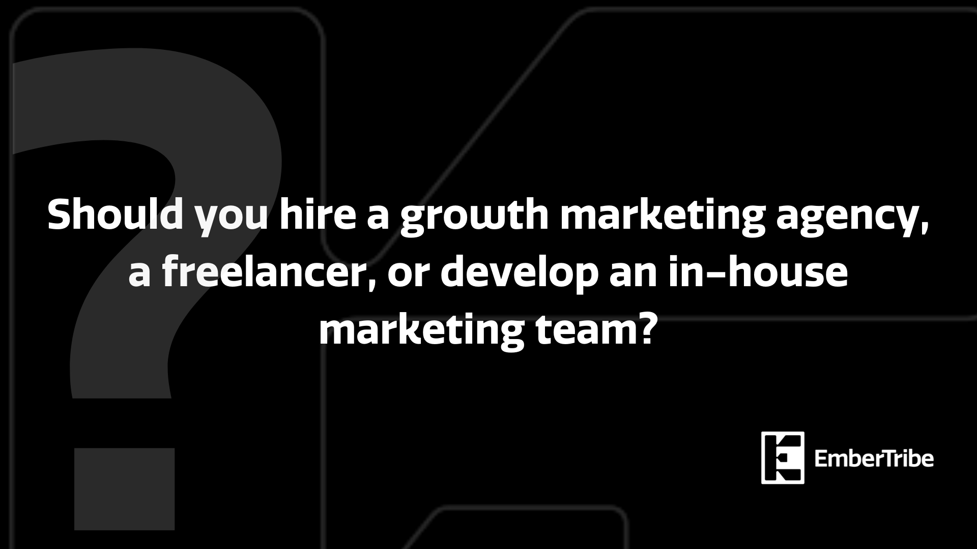 Choosing between an agency, freelancer, or in-house marketer