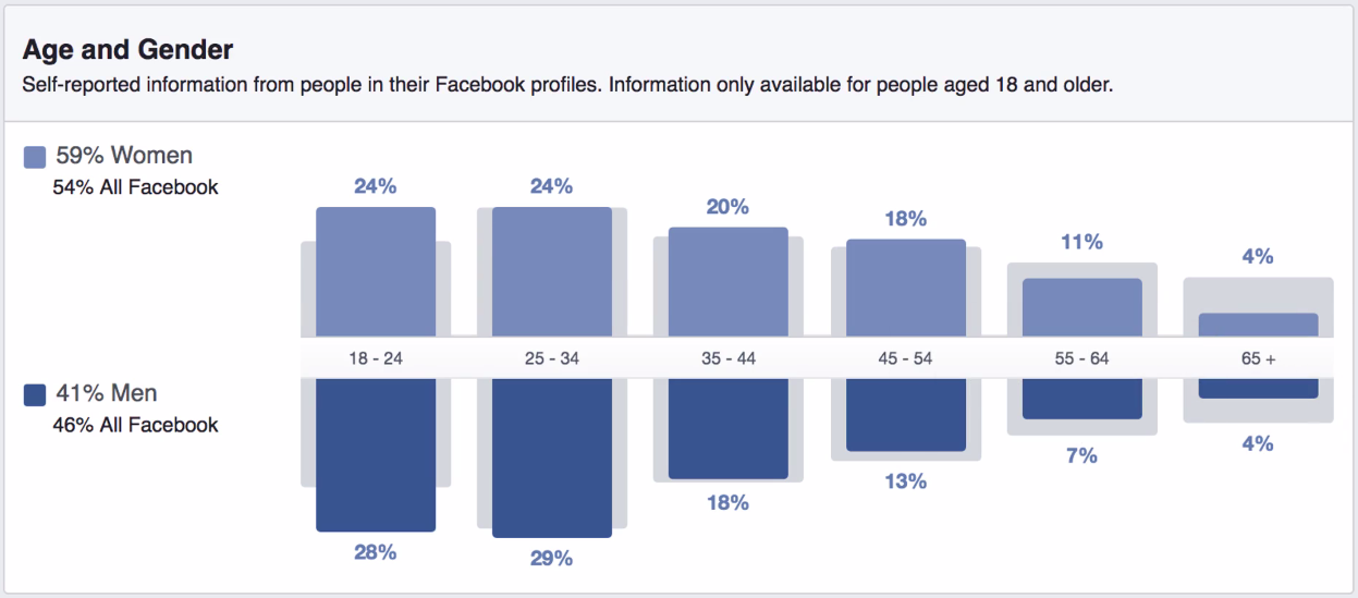 Age Group in Audience Insights on Facebook