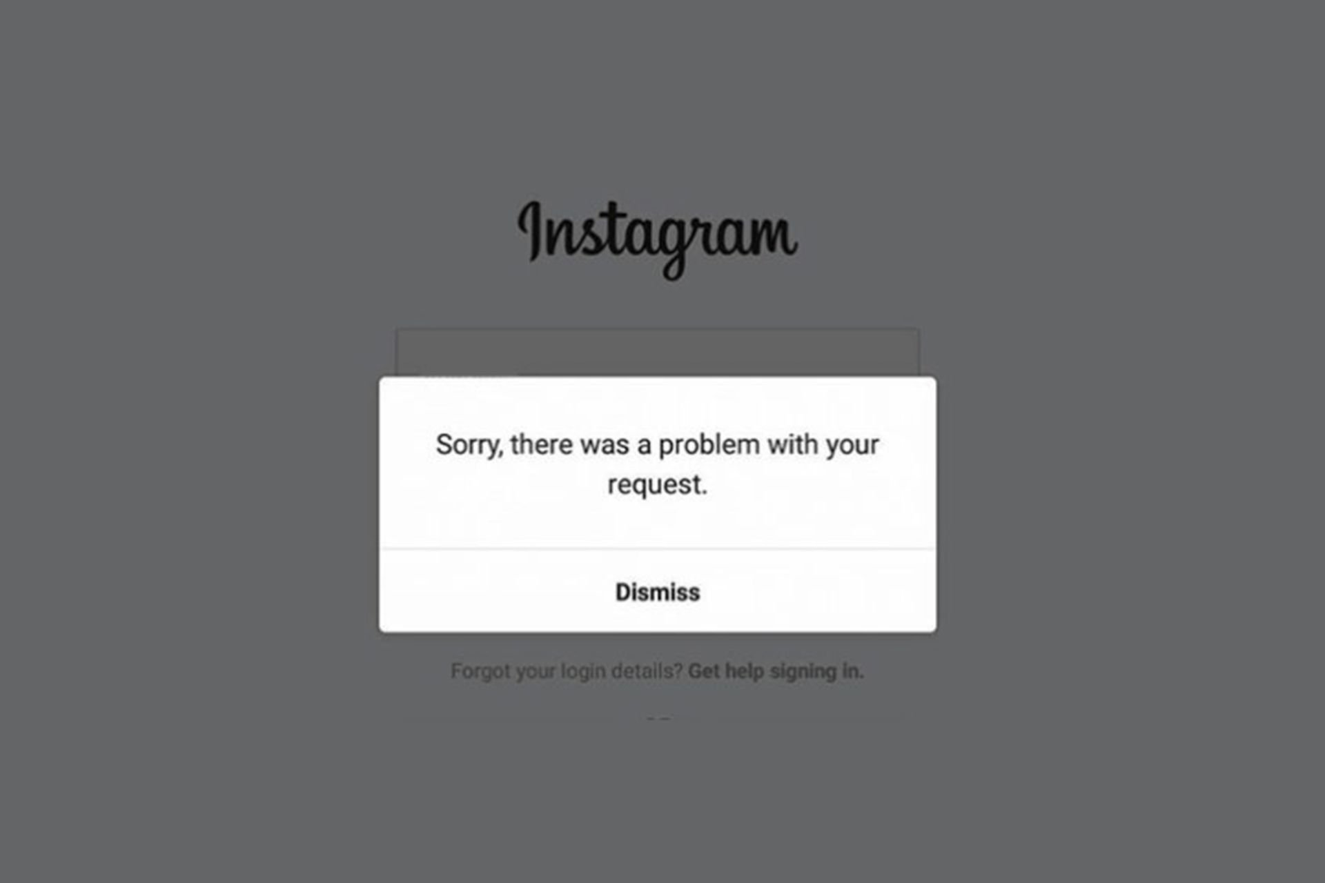 Instagram ads error