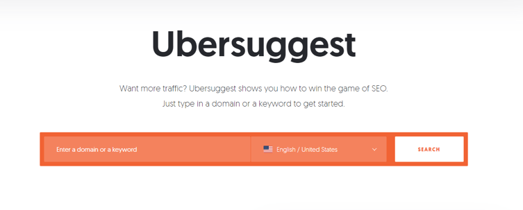 Ubersuggest screenshot